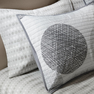 Thumbnail 15: Madison Park Madison Park Knowles Grey Coverlet Set 