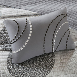 Thumbnail 19: Madison Park Madison Park Knowles Grey Coverlet Set 