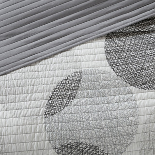 Thumbnail 10: Madison Park Madison Park Knowles Grey Coverlet Set 