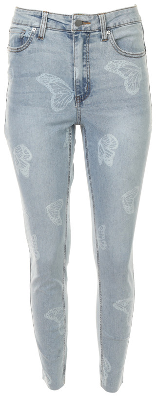 Thumbnail 1: LOVE DAZED Love Dazed Juniors Butterfly Skinny Jeans 