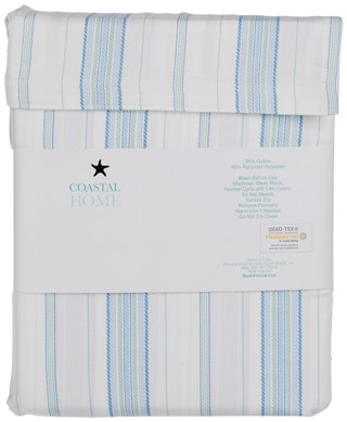 Thumbnail 5: Coastal Home Coastal Home 4 Pc Spiral Stripe Sheet Set 