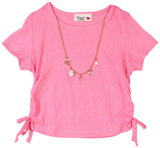 Thumbnail 1: DREAMGIRL DreamGirl Little Girls Short Sleeve Ribbed Top 