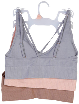 Thumbnail 3: Danskin Danskin Womens 3 Pk Wireless Pintuck Ribbed Bralettes 