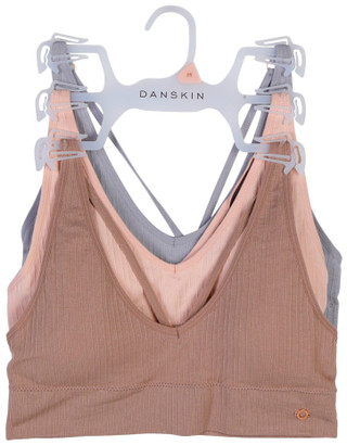 Thumbnail 1: Danskin Danskin Womens 3 Pk Wireless Pintuck Ribbed Bralettes 