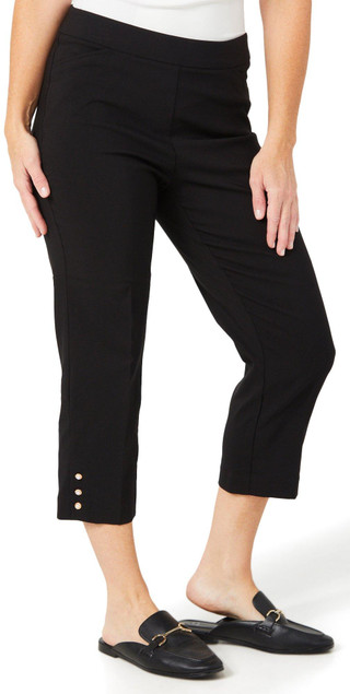 Thumbnail 3: Counterparts Counterparts Womens Pearl Button Hem Capris 