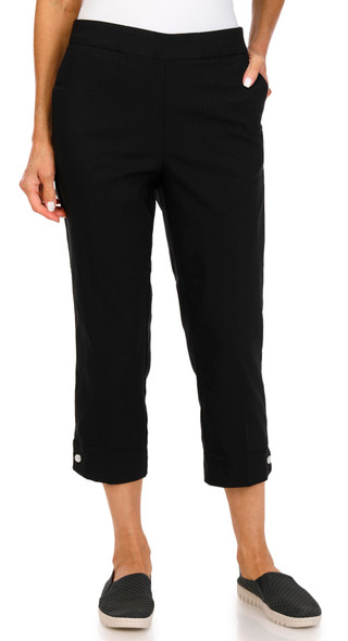 Thumbnail 1: Counterparts Counterparts Womens Rhinestone Button Hem Capris 