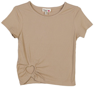 Thumbnail 1: DREAMGIRL DreamGirl Big Girls Short Sleeve Heart Ring Top 