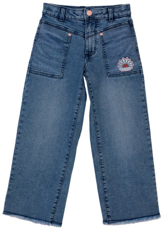 Thumbnail 1: SCOTCH & SODA Scotch & Soda Big Girls Stretch Wide Leg Denim Jeans 