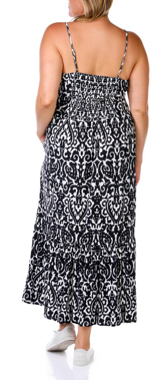 Thumbnail 3: Emily Daniels Emily Daniels Plus Sleeveless Ikat Maxi Dress 