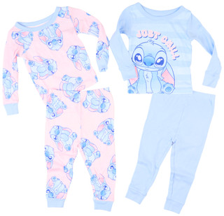 Thumbnail 1: Disney Disney Stitch Toddler Girls 4 Pc Pajama Pants Set 