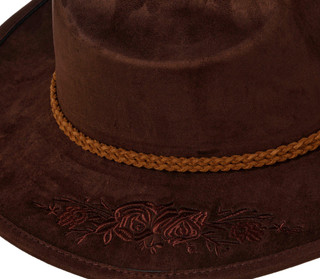 Thumbnail 4: TWIG & ARROW Twig & Arrow Womens Braided Fringe Cowboy Hat 