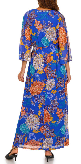 Thumbnail 2: HARPER 241 Harper 241 Womens Mesh Smocked Waist Floral Maxi Dress 