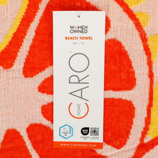 Thumbnail 3: Caro Home Caro Home 38x72 Citrus Jacquard Velour Terry Reverse Towel 