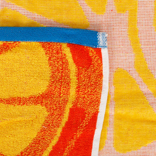 Thumbnail 2: Caro Home Caro Home 38x72 Citrus Jacquard Velour Terry Reverse Towel 