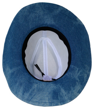 Thumbnail 4: BCBG BCBG Womens Patchwork Denim Cowboy Hat 