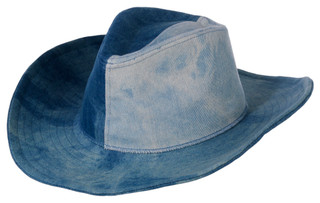 Thumbnail 5: BCBG BCBG Womens Patchwork Denim Cowboy Hat 