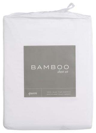 Thumbnail 2: IENJOY HOME IEnjoy Home 300 TC 4 Pc Bamboo White Sheet Set 