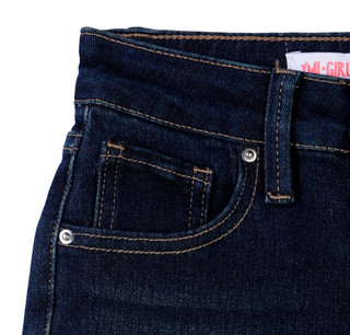 Thumbnail 2: YMI YMI Big Girls Flare Distressed Dark Denim Jeans 
