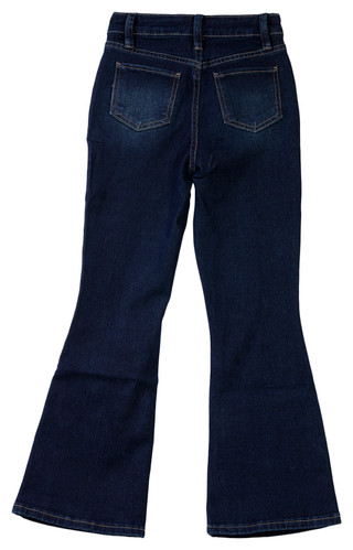 Thumbnail 3: YMI YMI Big Girls Flare Distressed Dark Denim Jeans 