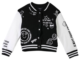 Thumbnail 1: Amy Byer Amy Byer Big Girls 2 Pc Varsity Jacket & Top Set 
