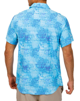 Thumbnail 2: REEL LEGENDS Reel Legends Mens Inky Scales Airflow Button Down Shirt 