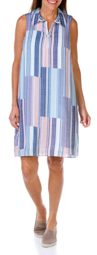 Thumbnail 1: ZAC AND RACHEL Zac and Rachel Womens Sleeveless Quarter Zip Neck Dress 