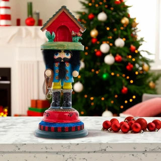 Thumbnail 1: HOLLYWOOD NUTCRACKERS Hollywood Nutcrackers Dog House Hat Nutcracker 