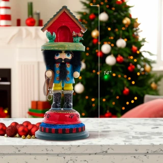Thumbnail 10: HOLLYWOOD NUTCRACKERS Hollywood Nutcrackers Dog House Hat Nutcracker 