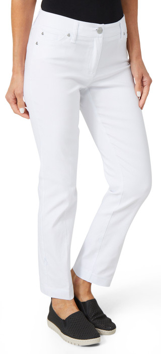 Thumbnail 1: Zac & Rachel Zac & Rachel Petite Button Front Slim Leg Pants 