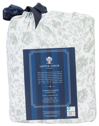 Thumbnail 2: LOTTIE FINCH Lottie Finch 4 Pc Sheet Set - King Sage Bird 
