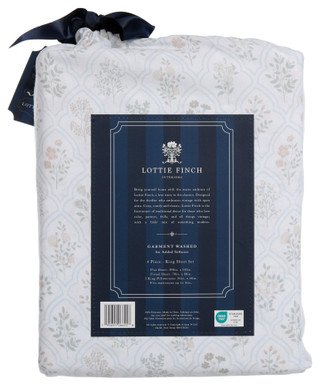 Thumbnail 2: LOTTIE FINCH Lottie Finch 4 Pc Sheet Set - King Floral Block 