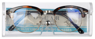 Thumbnail 7: OSCAR DE LA RENTA Oscar De La Renta Brown Frame Blue Light Blocking Glasses 