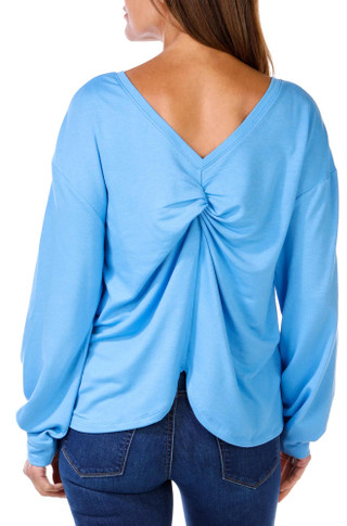 Thumbnail 5: APANA Apana Womens Tie Back Ruched Long Sleeve Top 