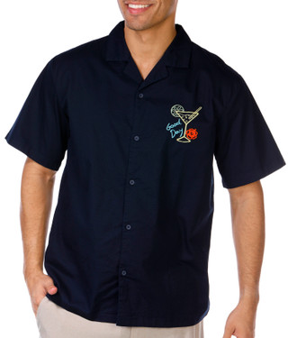 Thumbnail 1: Matix Matix Mens Short Sleeve Button Down Twill Embroidered Shirt 