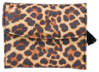 Thumbnail 1: BUXTON Buxton Leopard Vegan Leather Mini Clutch Wallet 