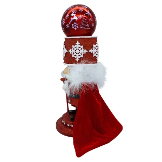Thumbnail 4: HOLLYWOOD NUTCRACKERS 14.5 in. Musical Red Soldier With Water Globe Nutcracker 