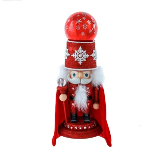 Thumbnail 1: HOLLYWOOD NUTCRACKERS 14.5 in. Musical Red Soldier With Water Globe Nutcracker 