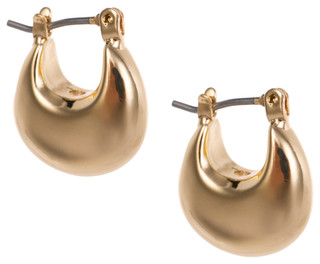 Thumbnail 3: NINE WEST Nine West 2 Pk Puffy Hoop Post Back Earrings Set 
