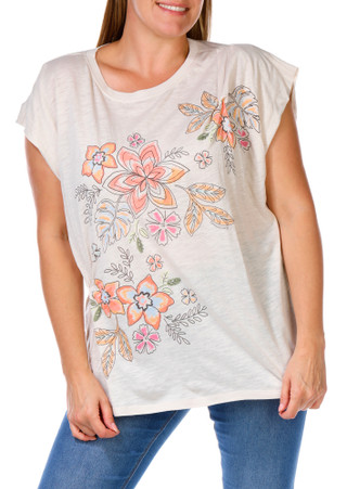 Thumbnail 1: Democracy Democracy Plus Short Sleeve Origami Floral Top 