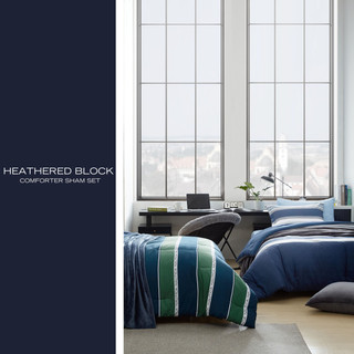 Thumbnail 11: Nautica Nautica Heathered Block Comforter Set 