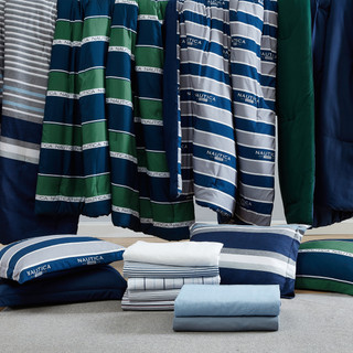 Thumbnail 6: Nautica Nautica Heathered Block Comforter Set 
