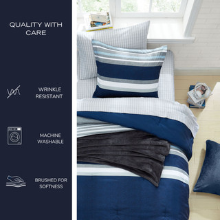 Thumbnail 13: Nautica Nautica Heathered Block Comforter Set 