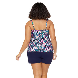 Thumbnail 4: Leilani Leilani Plus Wide Strap Coastal Tankini Top 