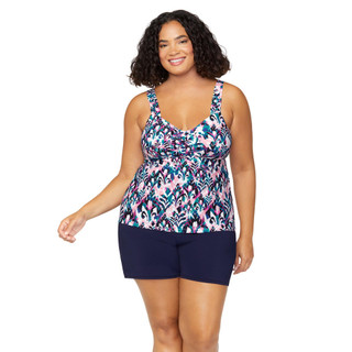 Thumbnail 3: Leilani Leilani Plus Wide Strap Coastal Tankini Top 
