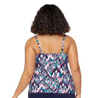Thumbnail 2: Leilani Leilani Plus Wide Strap Coastal Tankini Top 