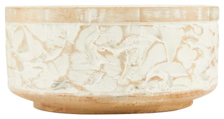 Thumbnail 2: ONE HUNDRED AND 80 DEGREE One Hundred and 80 Degrees 6x3 Mango Wood Hand Carved Bowl 