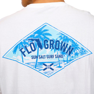 Thumbnail 3: FloGrown FloGrown Mens Blue Beach Landscape Graphic T-Shirt 