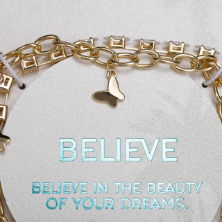 Thumbnail 2: Footnotes Footnotes Boxed Butterfly Charm Rhinestone Bolo Bracelet 