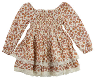 Thumbnail 1: KIWI Kiwi Little Girls Harvest Floral Dress 