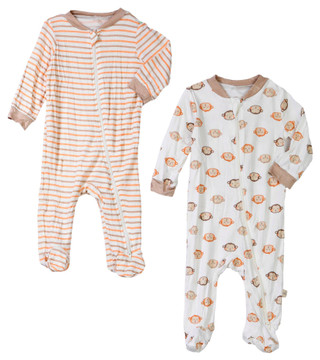 Thumbnail 1: MILKBERRY Milkberry Baby Boy 2 Pk Footed Sleepers 